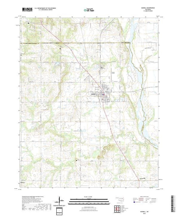 Haskell, OK — USGS 7.5-minute topo (2022)