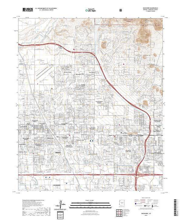 Buckhorn, AZ — USGS 7.5-minute topo (2021)