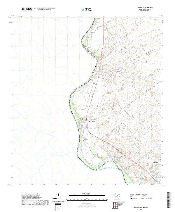 San Ygnacio, TX,TAM, US — USGS 7.5-minute topo (2022)