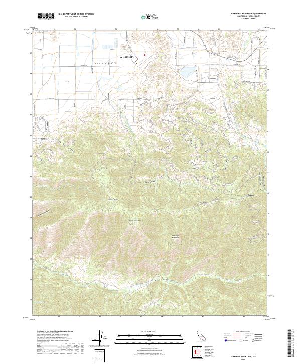 Cummings Mountain, CA — USGS 7.5-minute topo (2021)