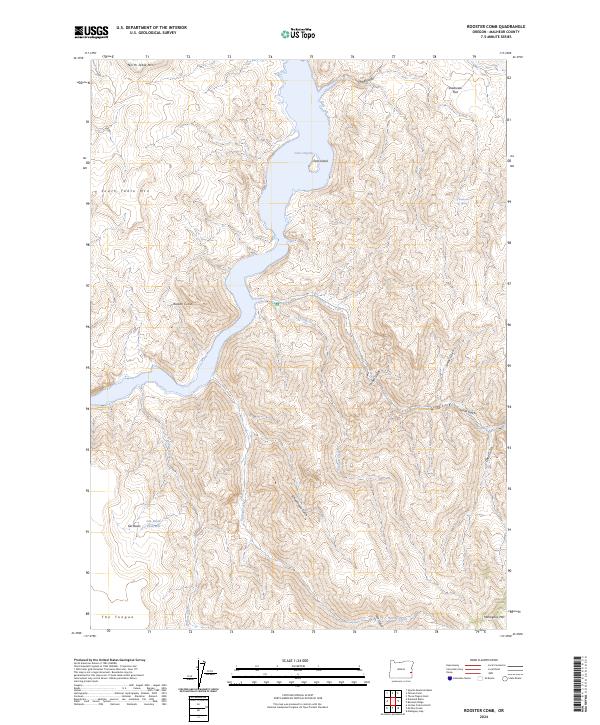 Rooster Comb, OR — USGS 7.5-minute topo (2024)