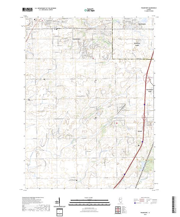 Frankfort, IL — USGS 7.5-minute topo (2024)