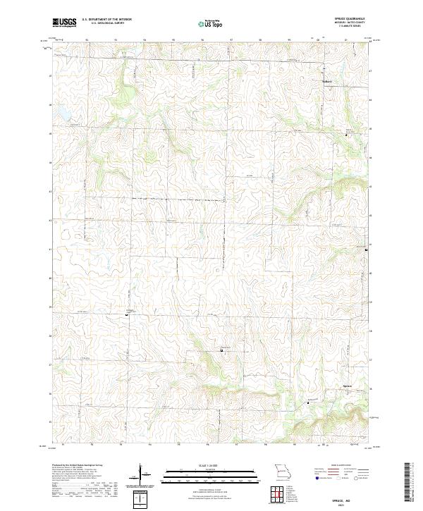Spruce, MO — USGS 7.5-minute topo (2021)