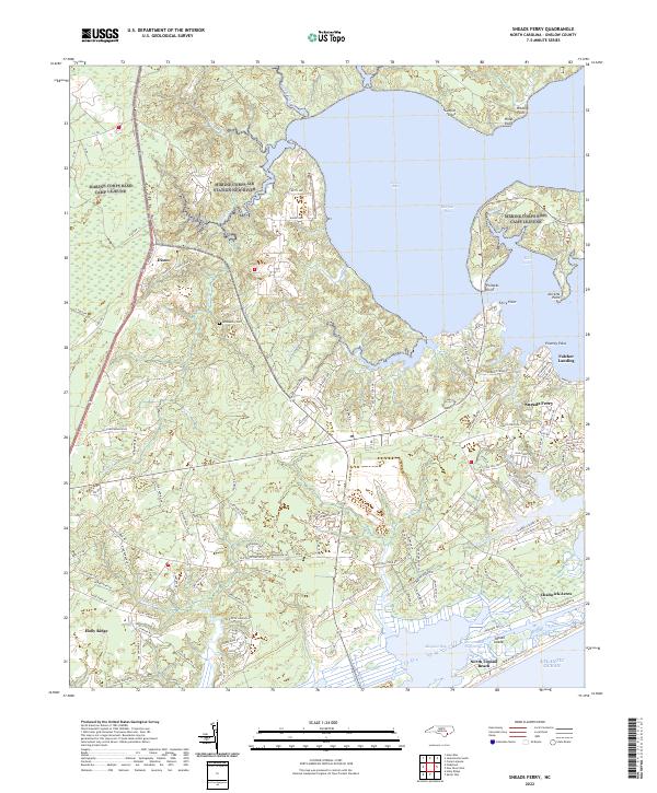 Sneads Ferry, NC — USGS 7.5-minute topo (2022)