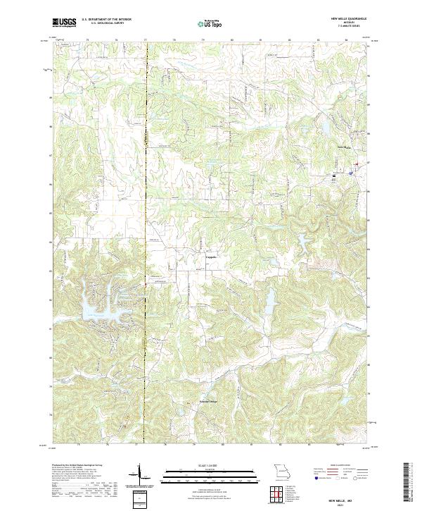 New Melle, MO — USGS 7.5-minute topo (2021)
