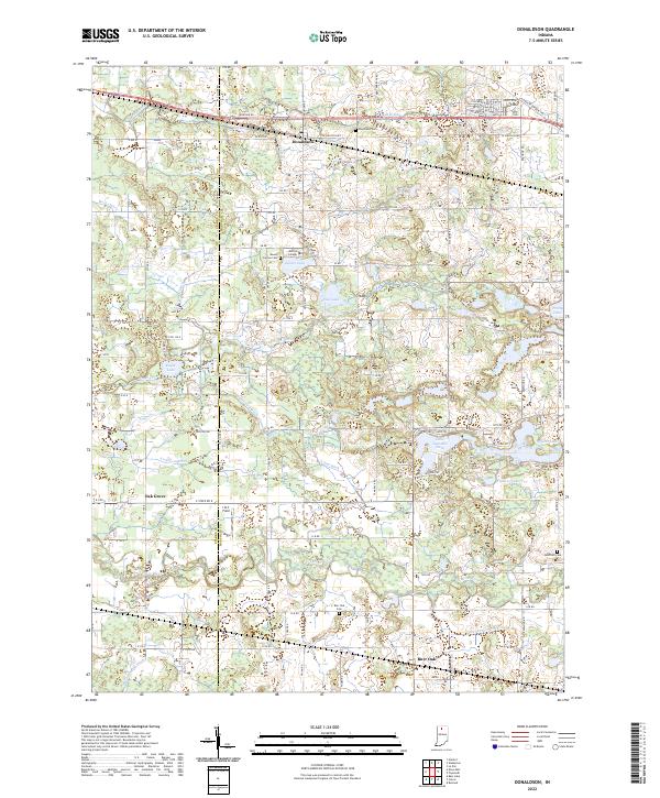 Donaldson, IN — USGS 7.5-minute topo (2022)