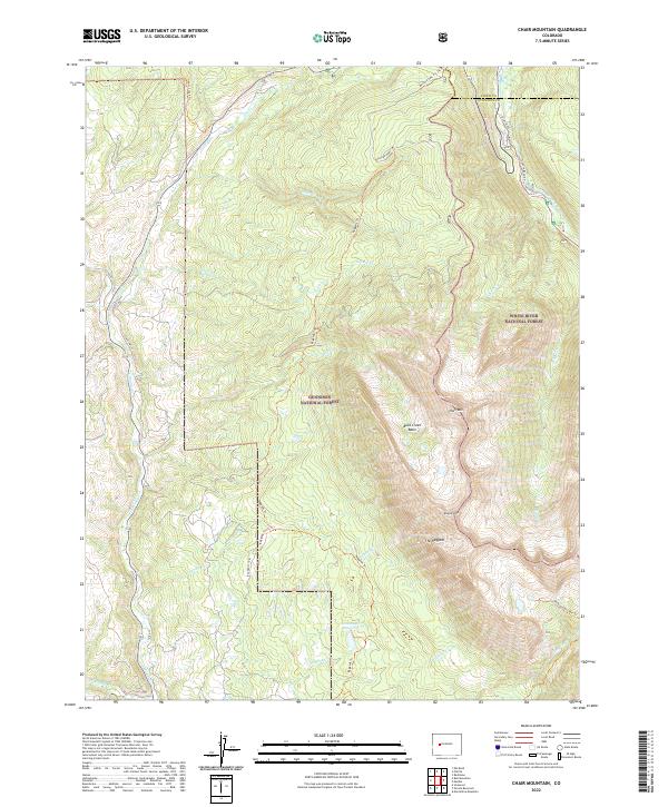 Chair Mountain, CO — USGS 7.5-minute topo (2022)