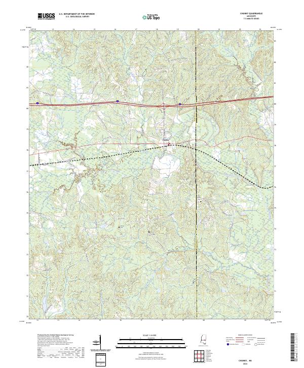 Chunky, MS — USGS 7.5-minute topo (2024)