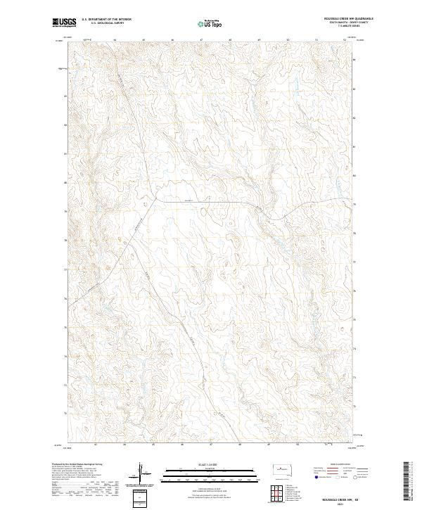 Rousseau Creek NW, SD — USGS 7.5-minute topo (2021)