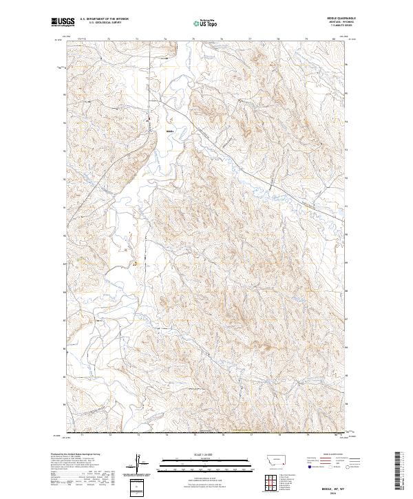 Biddle, MT-WY — USGS 7.5-minute topo (2024)