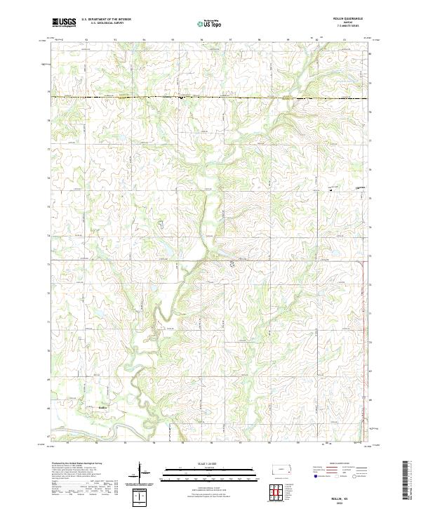 Rollin, KS — USGS 7.5-minute topo (2022)