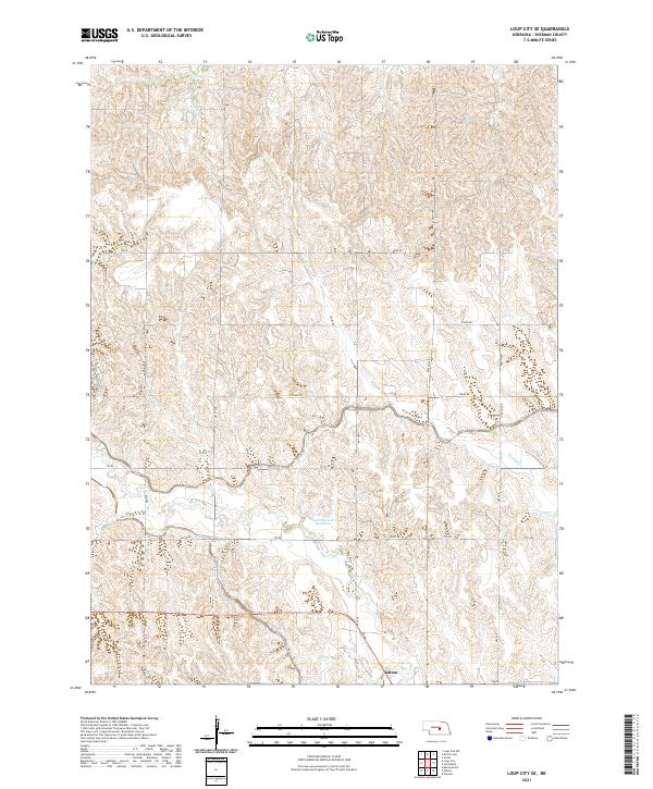 Loup City SE, NE — USGS 7.5-minute topo (2021)