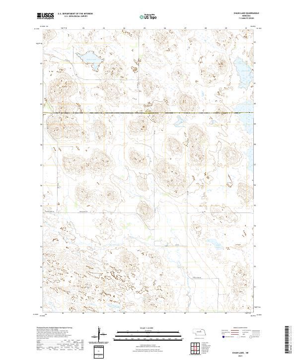Chain Lake, NE — USGS 7.5-minute topo (2021)