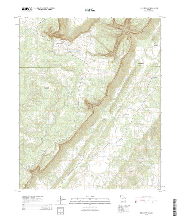 Dougherty Gap, GA — USGS 7.5-minute topo (2026)