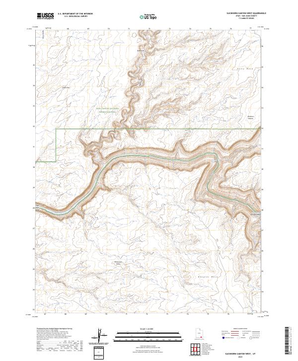 Slickhorn Canyon West, UT — USGS 7.5-minute topo (2023)