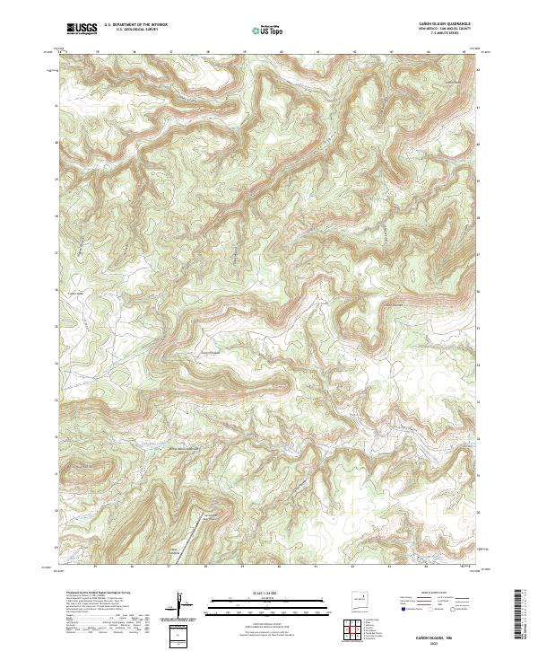 Canon Olguin, NM — USGS 7.5-minute topo (2023)