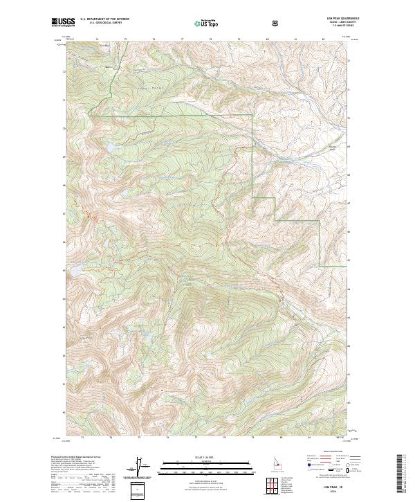 Lem Peak, ID — USGS 7.5-minute topo (2024)