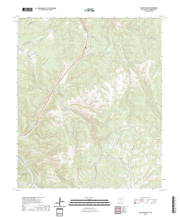 Apache Summit, NM — USGS 7.5-minute topo (2023)
