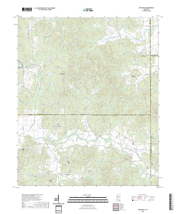 Sweatman, MS — USGS 7.5-minute topo (2024)