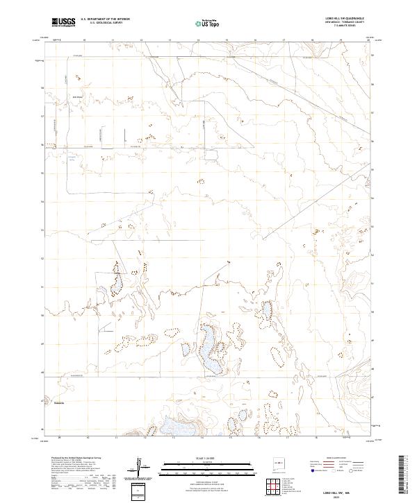 Lobo Hill SW, NM — USGS 7.5-minute topo (2023)