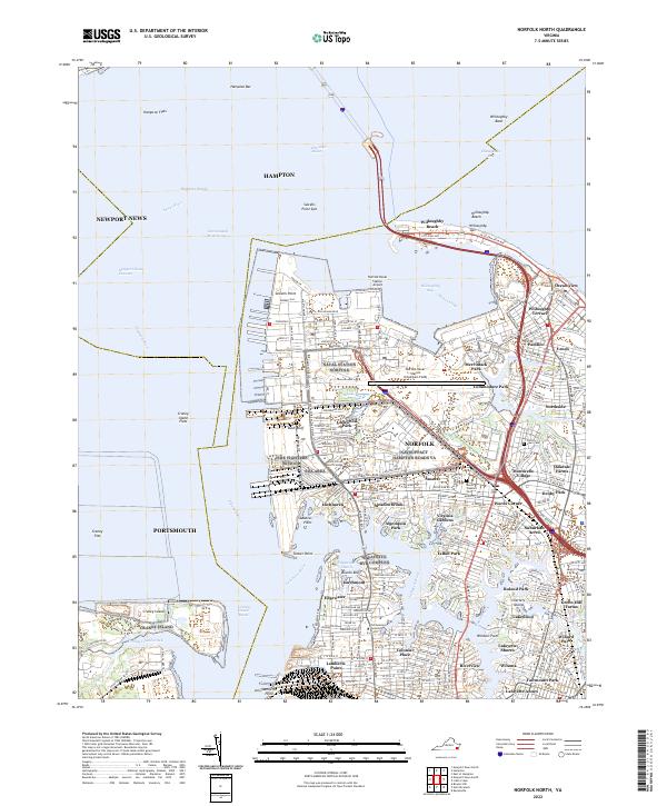 Norfolk North, VA — USGS 7.5-minute topo (2022)