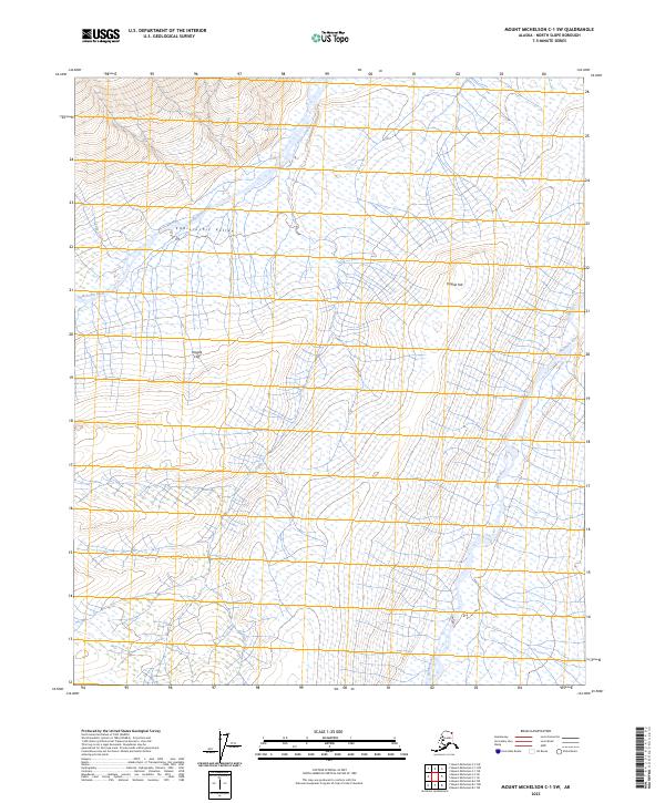 Mount Michelson C-1 SW, AK — USGS 7.5-minute topo (2023)