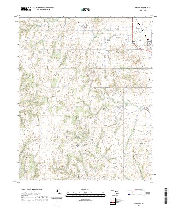 Greenfield, OK — USGS 7.5-minute topo (2023)