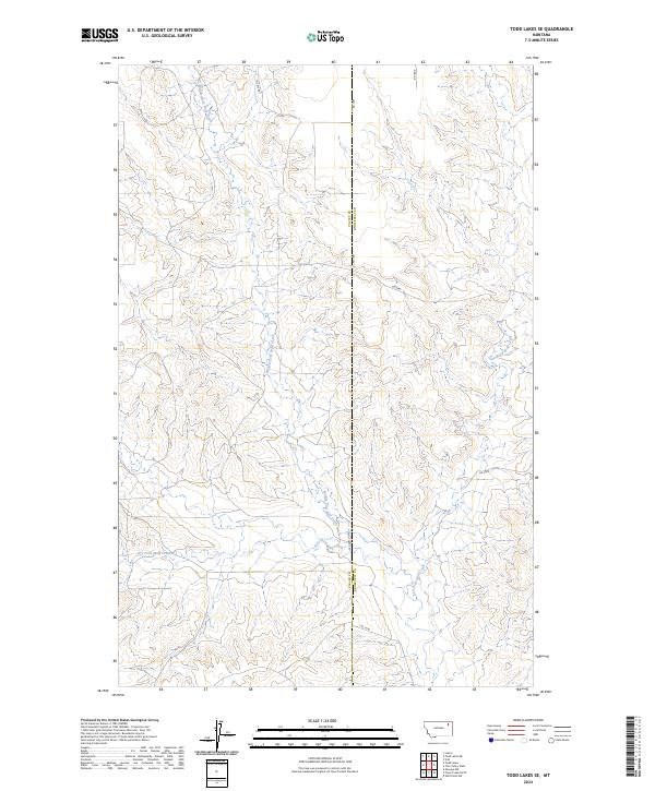 Todd Lakes SE, MT — USGS 7.5-minute topo (2024)