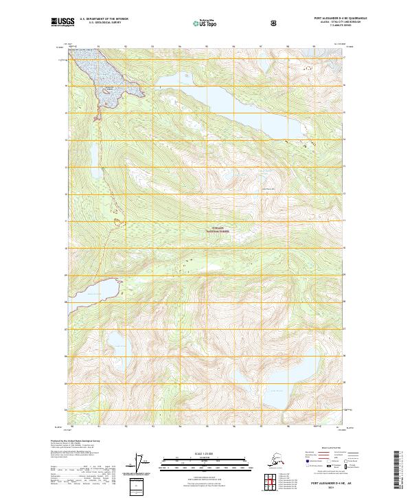Port Alexander D-4 NE, AK — USGS 7.5-minute topo (2021)