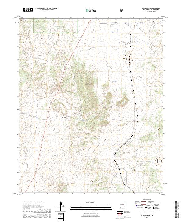 Tecolote Peak, NM — USGS 7.5-minute topo (2023)