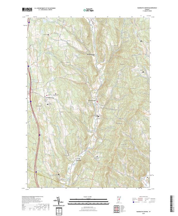 Randolph Center, VT — USGS 7.5-minute topo (2024)