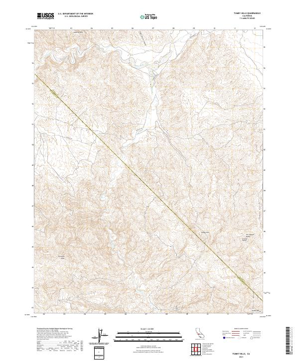 Tumey Hills, CA — USGS 7.5-minute topo (2021)
