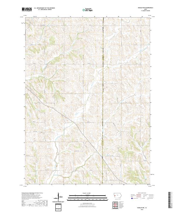 Dunlap NW, IA — USGS 7.5-minute topo (2022)