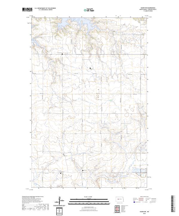 Hazen NW, ND — USGS 7.5-minute topo (2024)