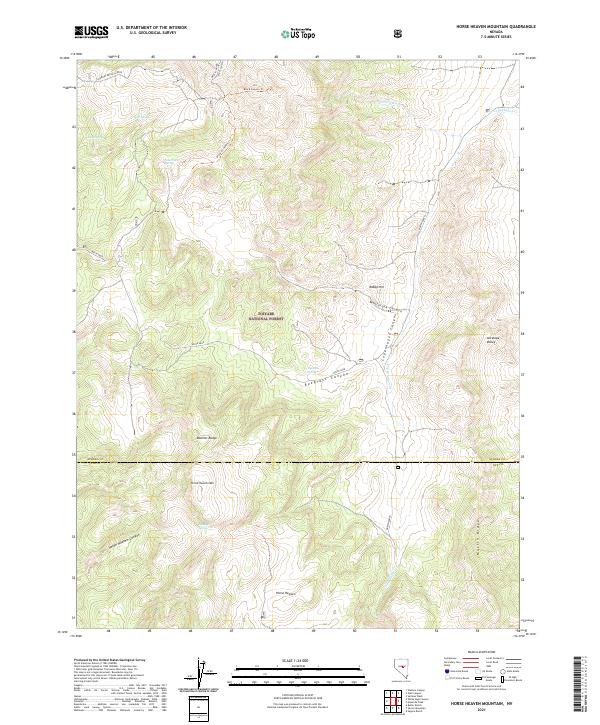 Horse Heaven Mountain, NV — USGS 7.5-minute topo (2021)