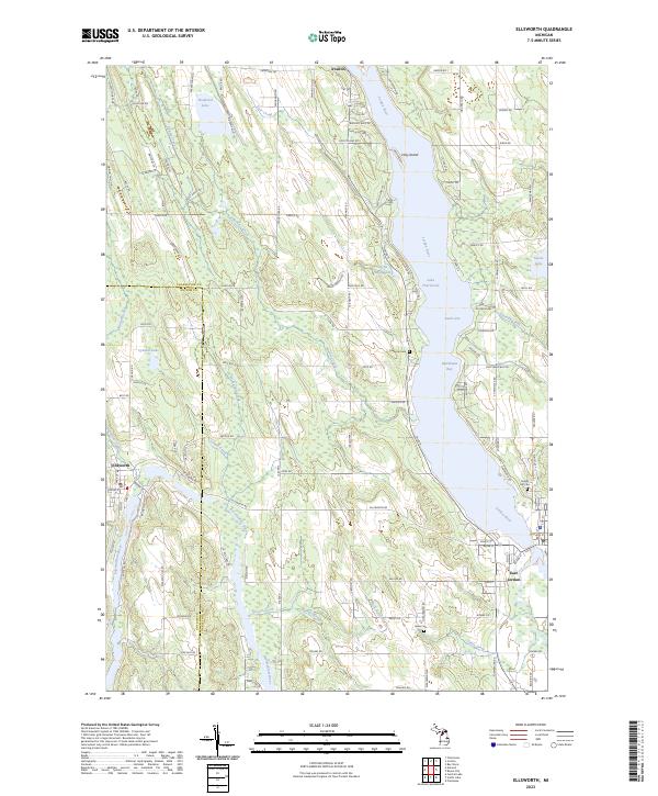 Ellsworth, MI — USGS 7.5-minute topo (2023)
