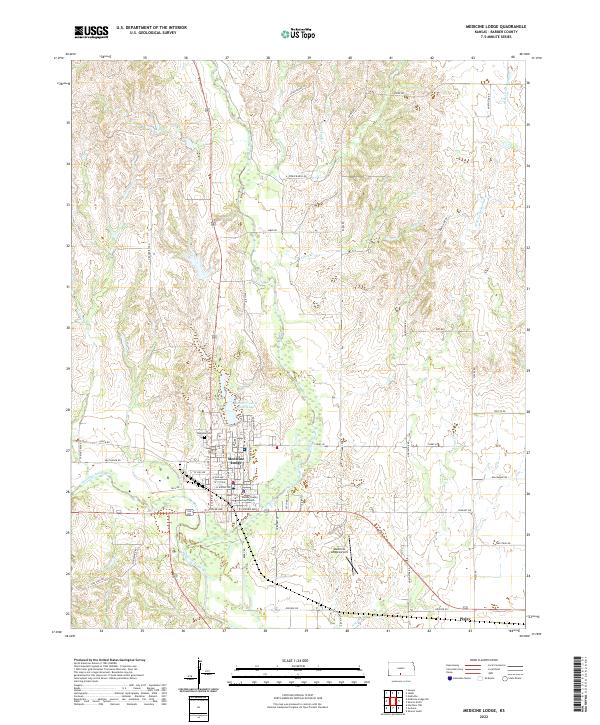 Medicine Lodge, KS — USGS 7.5-minute topo (2022)