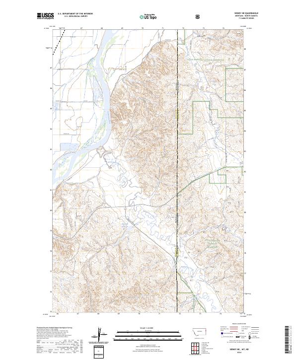 Sidney NE, MT-ND — USGS 7.5-minute topo (2024)