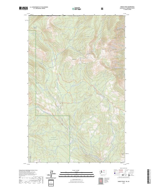 Hurley Peak, WA-BC — USGS 7.5-minute topo (2023)