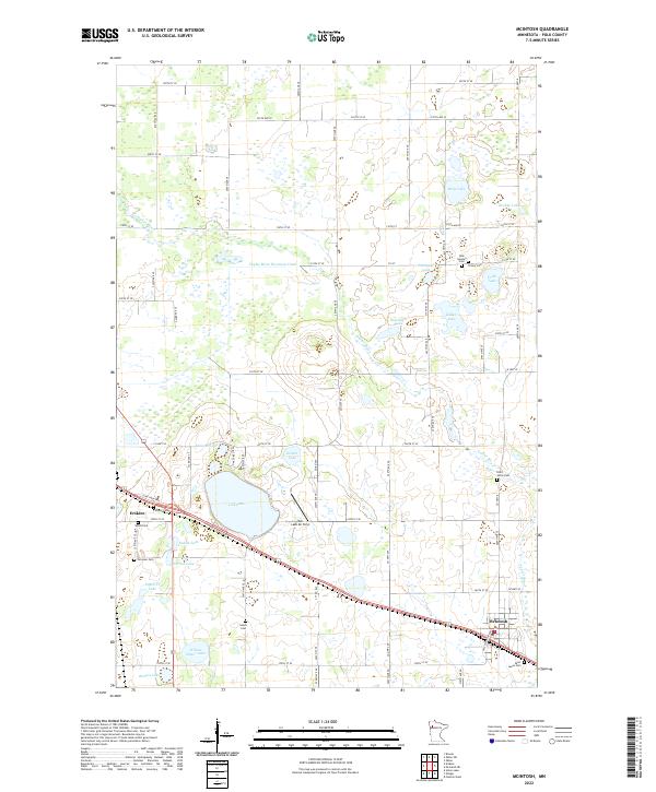 McIntosh, MN — USGS 7.5-minute topo (2022)