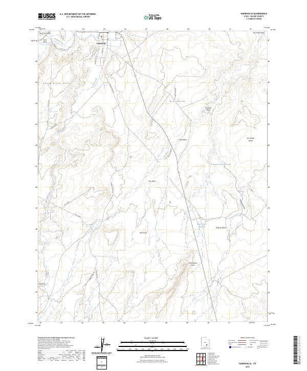 Hanksville, UT — USGS 7.5-minute topo (2023)
