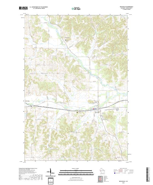 Boyceville, WI — USGS 7.5-minute topo (2022)