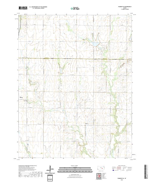 Peabody SE, KS — USGS 7.5-minute topo (2022)