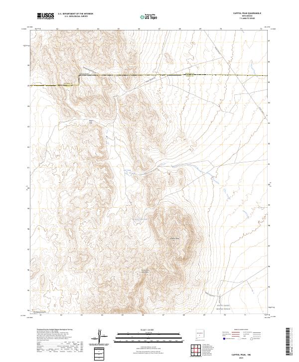 Capitol Peak, NM — USGS 7.5-minute topo (2023)