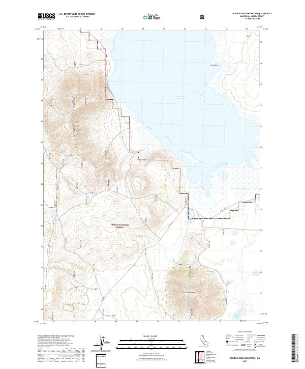 Double Head Mountain, CA — USGS 7.5-minute topo (2021)