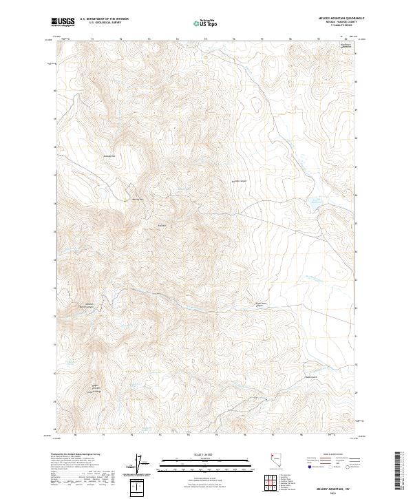 Melody Mountain, NV — USGS 7.5-minute topo (2021)