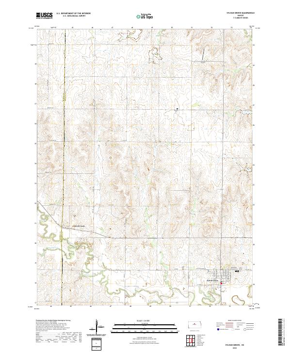 Sylvan Grove, KS — USGS 7.5-minute topo (2022)