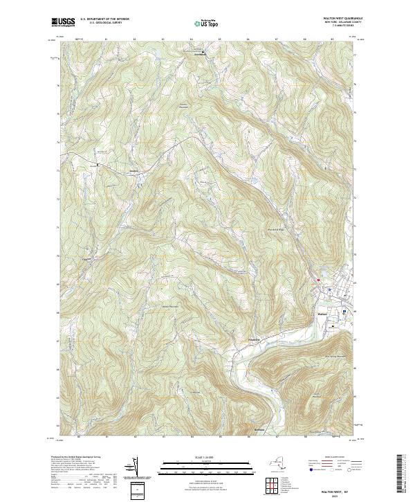 Walton West, NY — USGS 7.5-minute topo (2023)