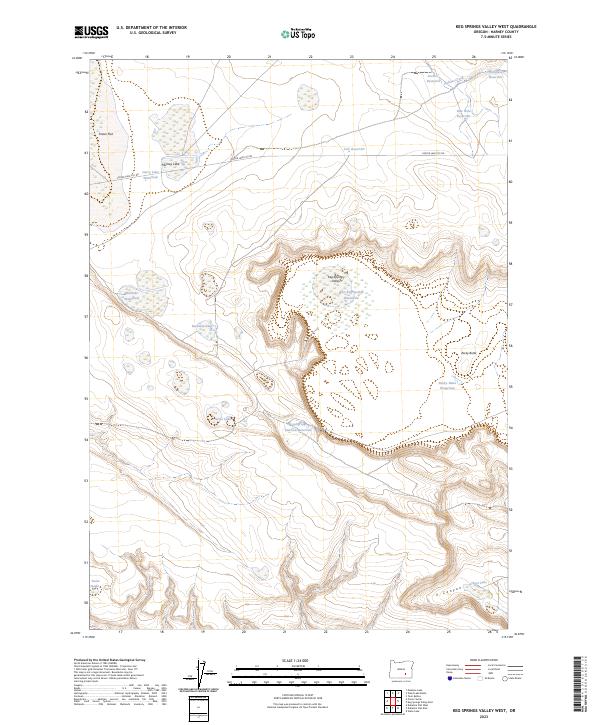 Keg Springs Valley West, OR — USGS 7.5-minute topo (2023)