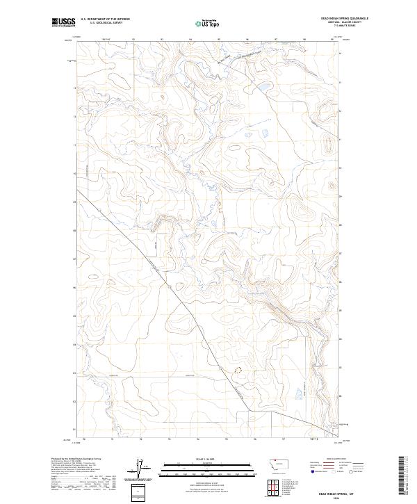 Dead Indian Spring, MT — USGS 7.5-minute topo (2024)